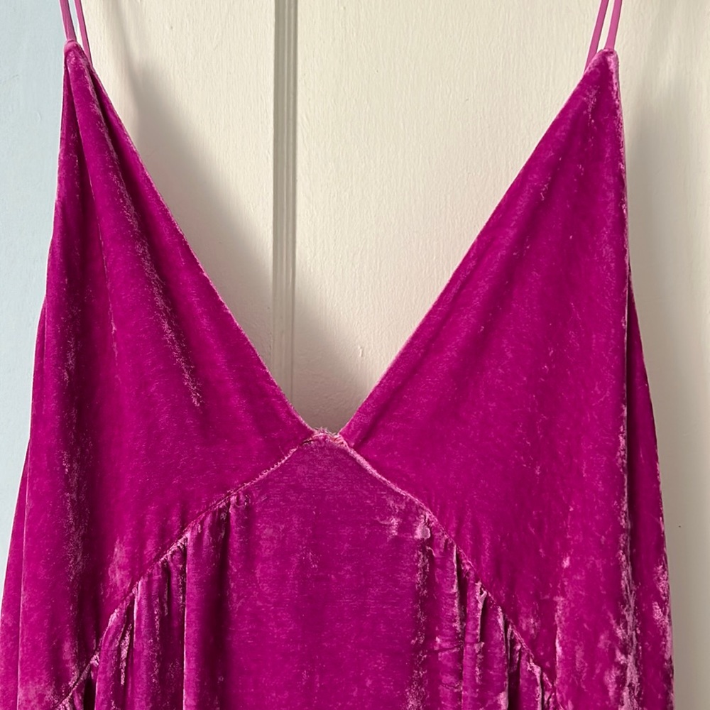 Young fabulous broke crushed velvet sz L dress nwt